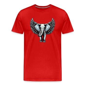 Havre de paix paradisiaque : éléphant de Noël avec - T-shirt bio Premium Homme - rouge - Devant - Damien (186cm)