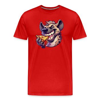 Süße Hyäne Schaukeln Spielplatz Cartoon - Männer Premium Bio T-Shirt - Rot - Vorne - Damien (186cm)