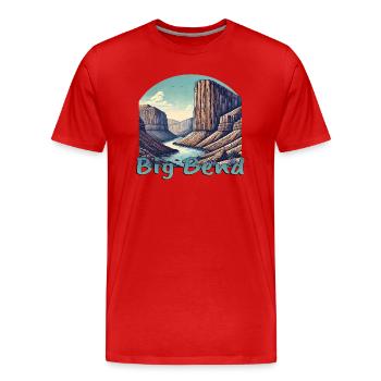 Texas Terlingua Santa Elena Canyon Big Bend - Men's Premium Organic T-Shirt - red - Front - Damien (186cm)