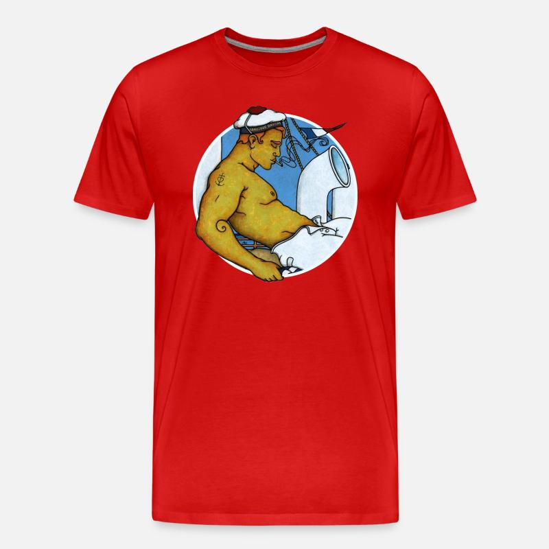 MATROSE - Männer Premium Bio T-Shirt - Rot