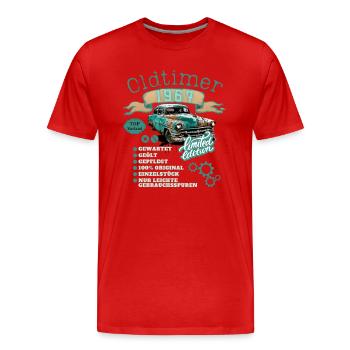 Oldtimer Motiv Jahrgang 1967 Geburtstag Geschenk - Männer Premium Bio T-Shirt - Rot - Vorne - Damien (186cm)