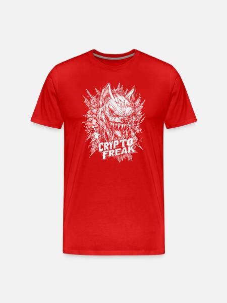Crypto Freak Bitcoin - Men's Premium Organic T-Shirt - red