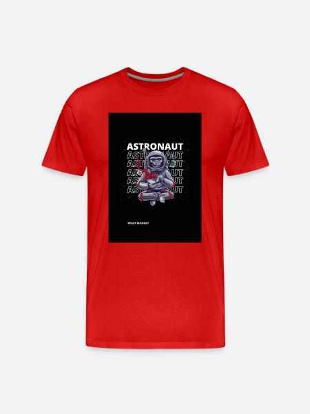 Singe cosmonaute - T-shirt bio Premium Homme - rouge