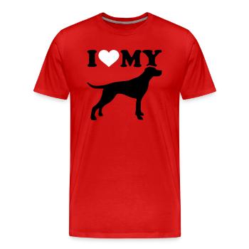 English Pointer - T-shirt bio Premium Homme - rouge - Devant - Damien (186cm)