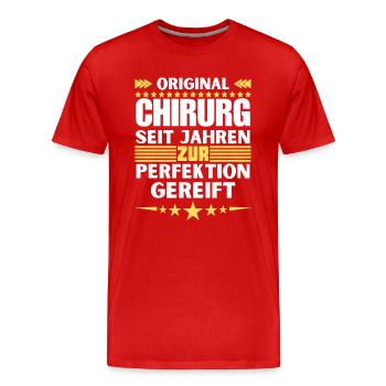 Surgeon Matured to Perfection - Men's Premium Organic T-Shirt - red - Front - Damien (186cm)