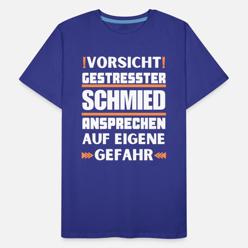 Don't talk to stressed blacksmith! Men's Premium Organic T-Shirt