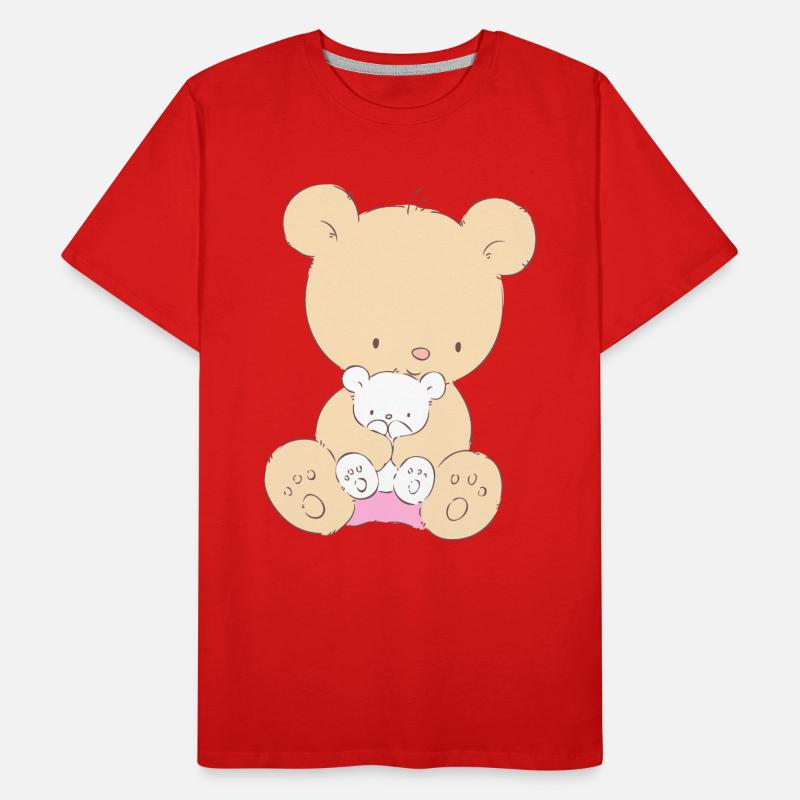 Bear with Teddy Bear Männer Premium Bio T-Shirt