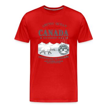 Polar Bear - Canada - Männer Premium Bio T-Shirt - Rot - Vorne - Damien (186cm)