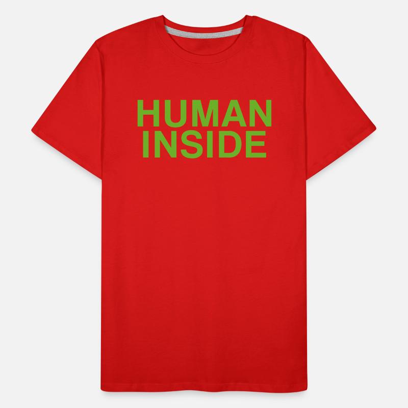 HUMAN INSIDE Textdesign Männer Premium Bio T-Shirt