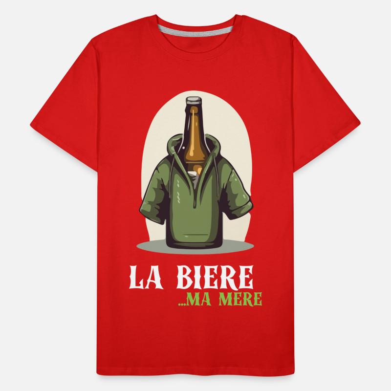 Das Bier... Meine Mutter Männer Premium Bio T-Shirt