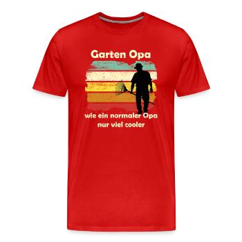 Garten I Garten Opa wie ein normaler Opa... - Männer Premium Bio T-Shirt - Rot - Vorne - Damien (186cm)