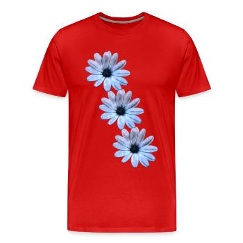 Marguerites 3 fois - T-shirt bio Premium Homme - rouge - Devant - Damien (186cm)