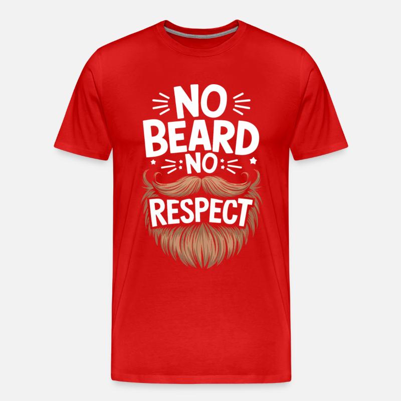 Bart Schnurrbart Bärtige Männer - Männer Premium Bio T-Shirt - Rot