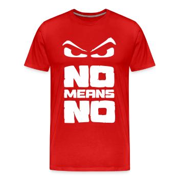 Non signifie Non - Non signifie Non - T-shirt bio Premium Homme - rouge - Devant - Damien (186cm)