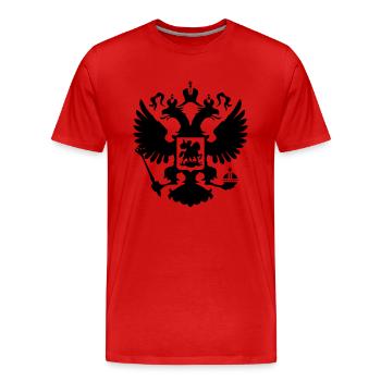 russia - Men's Premium Organic T-Shirt - red - Front - Damien (186cm)
