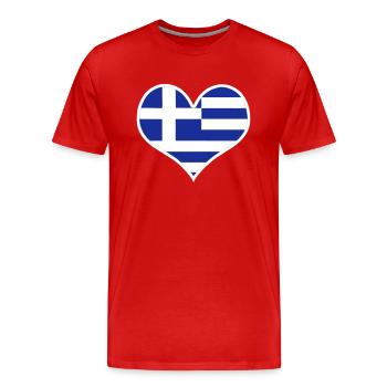 hellas grèce grèce - T-shirt bio Premium Homme - rouge - Devant - Damien (186cm)