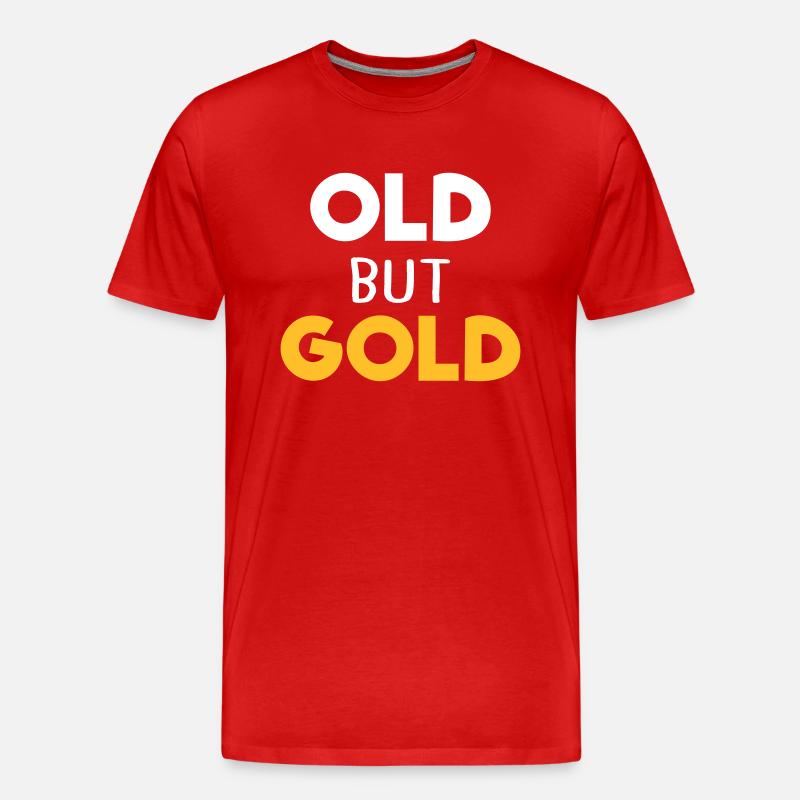 old but gold - Männer Premium Bio T-Shirt - Rot