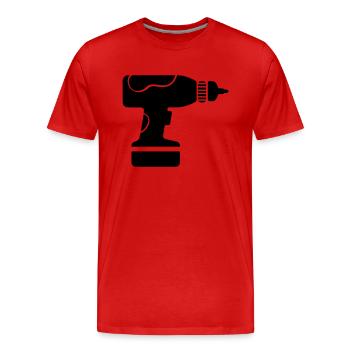 Akkuschrauber - Männer Premium Bio T-Shirt - Rot - Vorne - Damien (186cm)