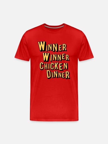 Winner Winner Chicken Dinner - Men's Premium Organic T-Shirt - red