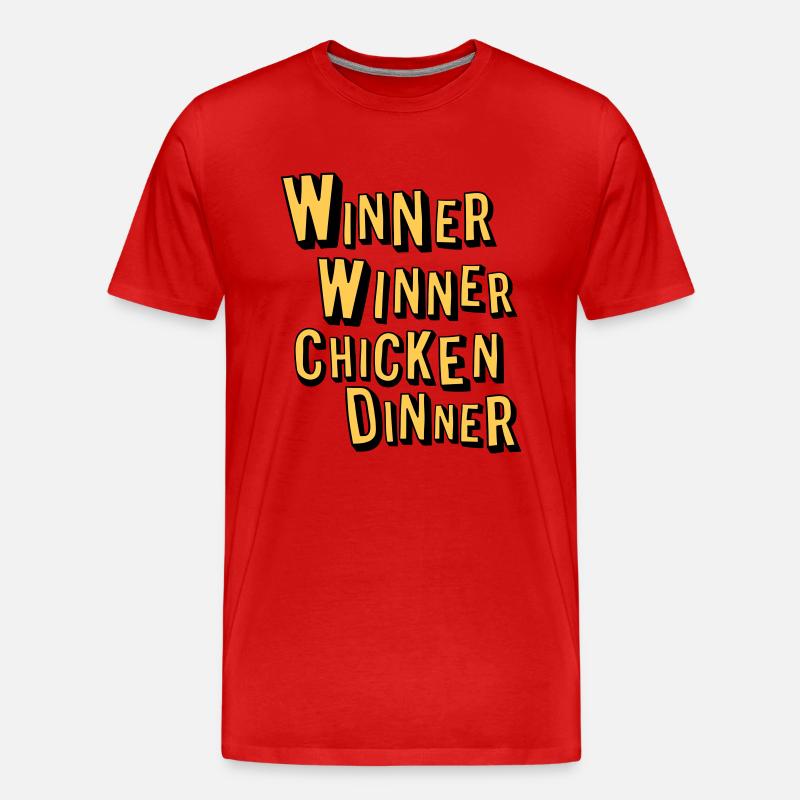 winner winner chicken dinner - Männer Premium Bio T-Shirt - Rot
