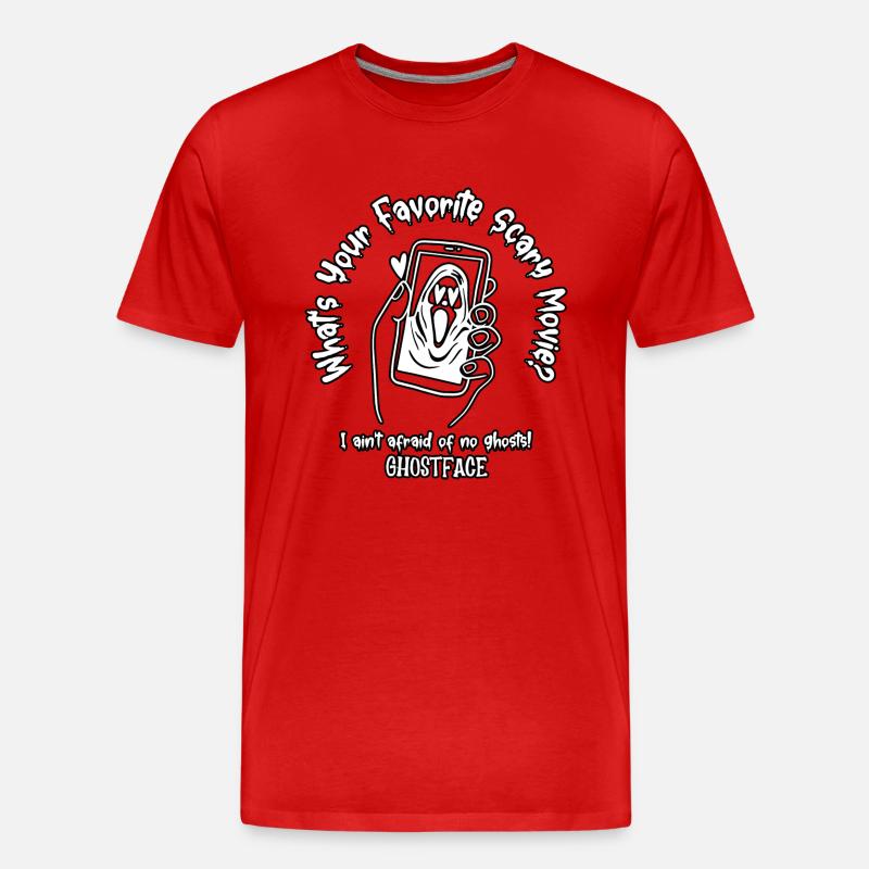 I ain't afraid of no ghosts! - Ghostface - Männer Premium Bio T-Shirt - Rot