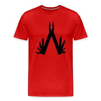 multitool - Männer Premium Bio T-Shirt - Rot - Vorne - Damien (186cm)