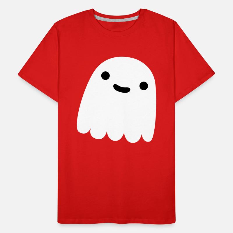 fantôme en blanc souriant T-shirt bio Premium Homme