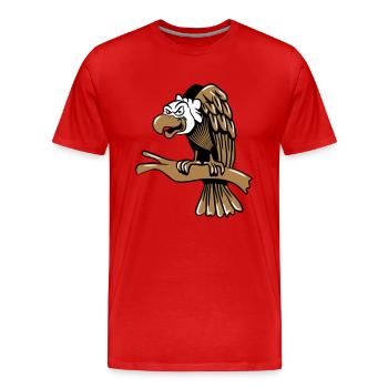 vautour - T-shirt bio Premium Homme - rouge - Devant - Damien (186cm)