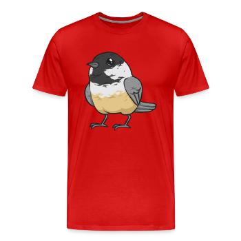Observation des oiseaux mésanges - T-shirt bio Premium Homme - rouge - Devant - Damien (186cm)