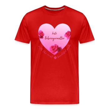 best mother-in-law - Men's Premium Organic T-Shirt - red - Front - Damien (186cm)