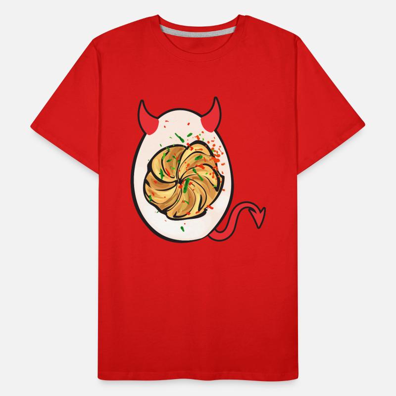 Gefüllte Eier Deviled Eggs Männer Premium Bio T-Shirt
