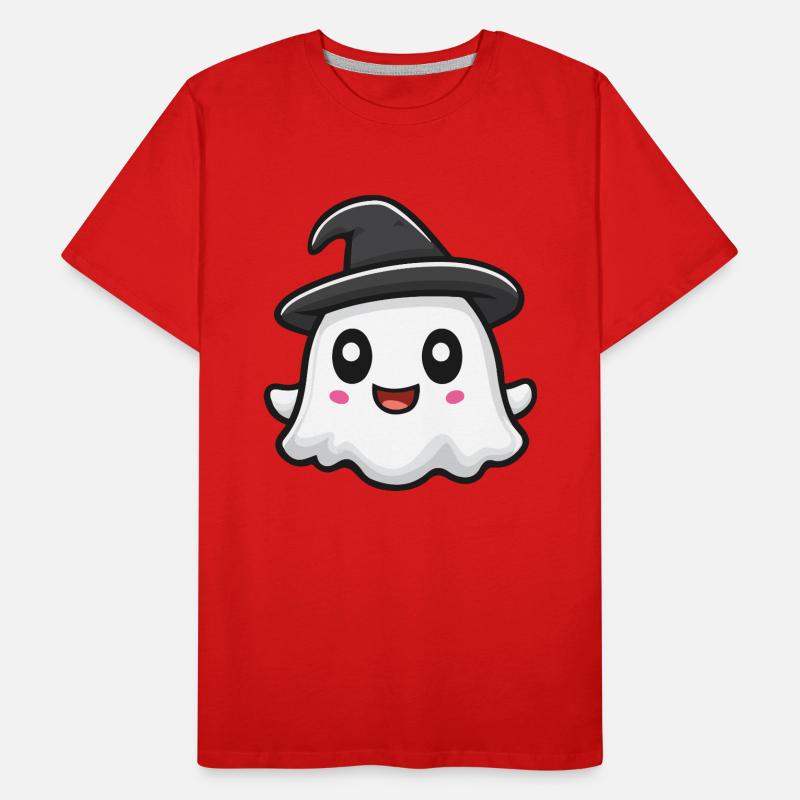 Geist Halloween Comic Männer Premium Bio T-Shirt