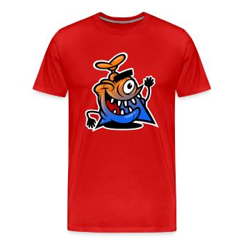 freak mit einem auge - Männer Premium Bio T-Shirt - Rot - Vorne - Damien (186cm)