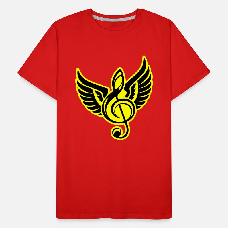 Symbole de clé Piano à queue T-shirt bio Premium Homme