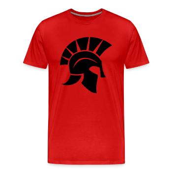 Sparta Guerrier Spartan - T-shirt bio Premium Homme - rouge - Devant - Damien (186cm)