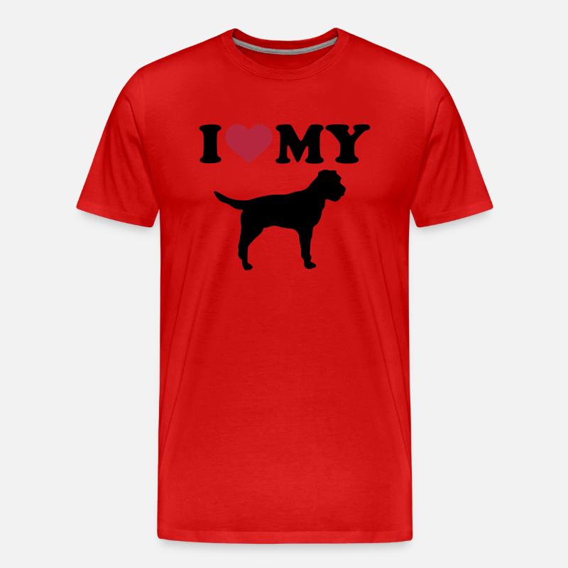 Border Terrier - Männer Premium Bio T-Shirt - Rot