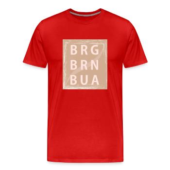 Stylisches Bergbauernbua - Männer Premium Bio T-Shirt - Rot - Vorne - Damien (186cm)