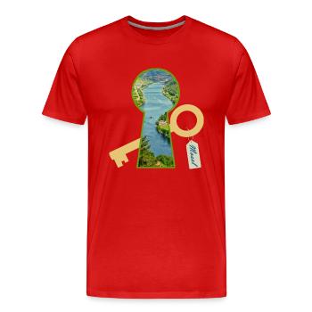 Moselle - Men's Premium Organic T-Shirt - red - Front - Damien (186cm)