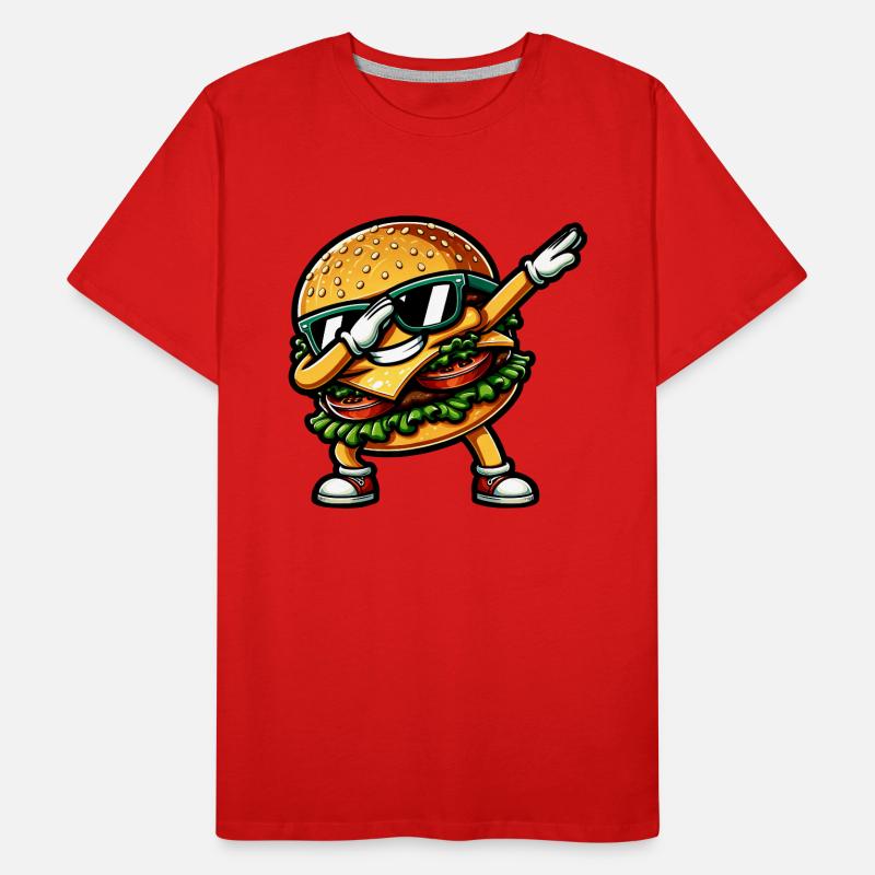 Hamburger & Cheeseburger Dabbing T-shirt bio Premium Homme