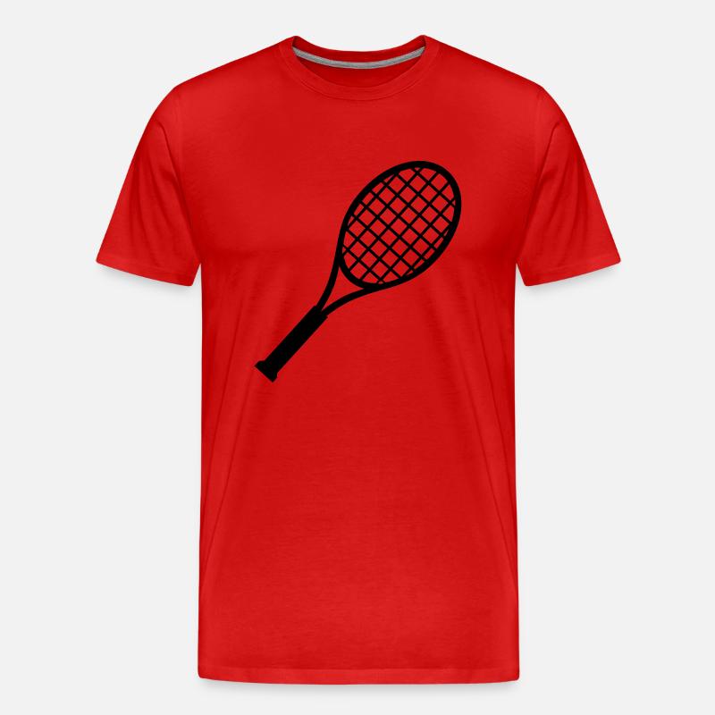 Tennisschläger - Männer Premium Bio T-Shirt - Rot