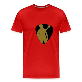 Plektrum Gitarrist Bassist 2 - Männer Premium Bio T-Shirt - Rot - Vorne - Damien (186cm)