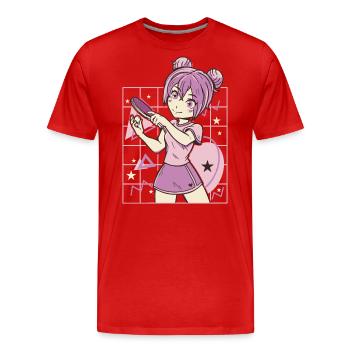 Ping Pong Outfit Table Tennis Bat Ping-Pong - Men's Premium Organic T-Shirt - red - Front - Damien (186cm)