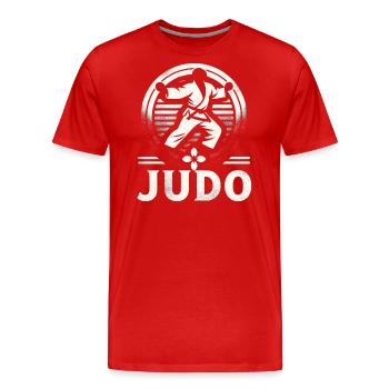 Kampfemblem der Judo-Meisterschaft - Männer Premium Bio T-Shirt - Rot - Vorne - Damien (186cm)