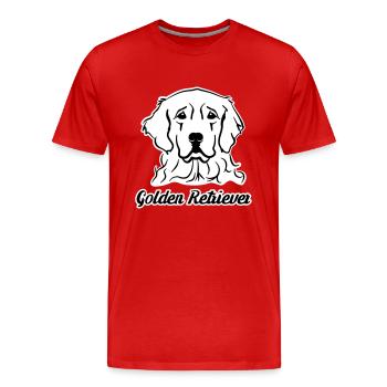 Golden Retriever - Men's Premium Organic T-Shirt - red - Front - Damien (186cm)