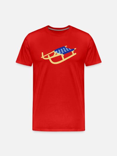 Sledge, Sled - Men's Premium Organic T-Shirt - red