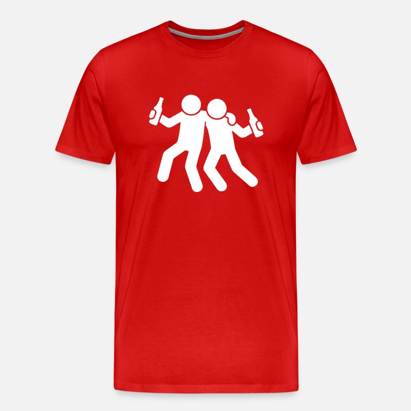 Kumpels Feier Design - Männer Premium Bio T-Shirt - Rot