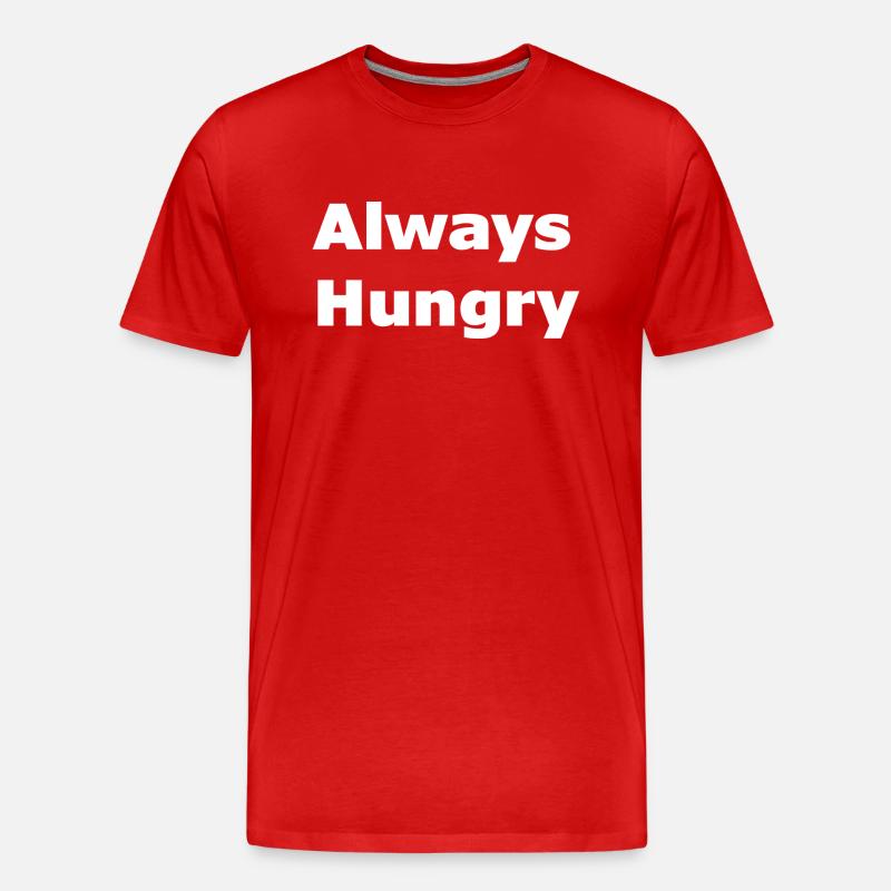 Immer hungrig - Männer Premium Bio T-Shirt - Rot