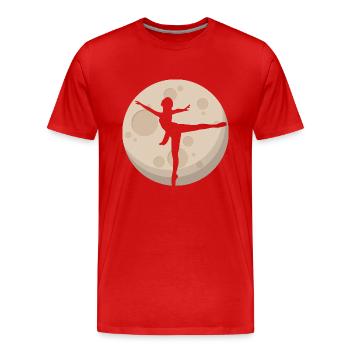 Danseur au clair de lune - T-shirt bio Premium Homme - rouge - Devant - Damien (186cm)