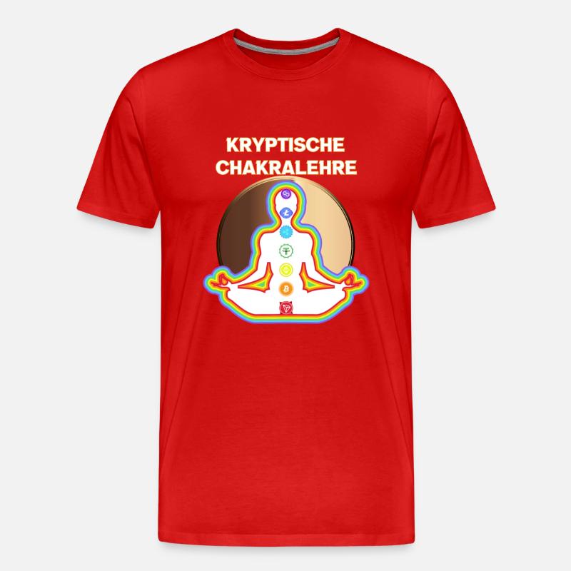 Krypto Chakralehre - Männer Premium Bio T-Shirt - Rot