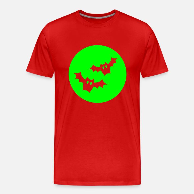 Fledermäuse - Männer Premium Bio T-Shirt - Rot